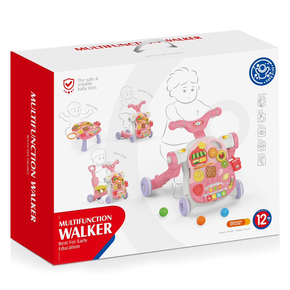 하늘썬별 4 in 1 과일 붕붕카 러닝테이블 푸쉬카 걸음마보조기, 핑크, 1개 54,800원