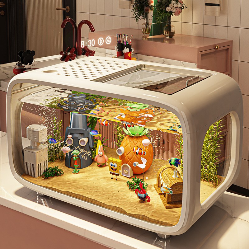 style dr 가정용 수족관어항세트 투명 어항 거북이 어항 수족관 고투명 수족관 미니어항 28,500원