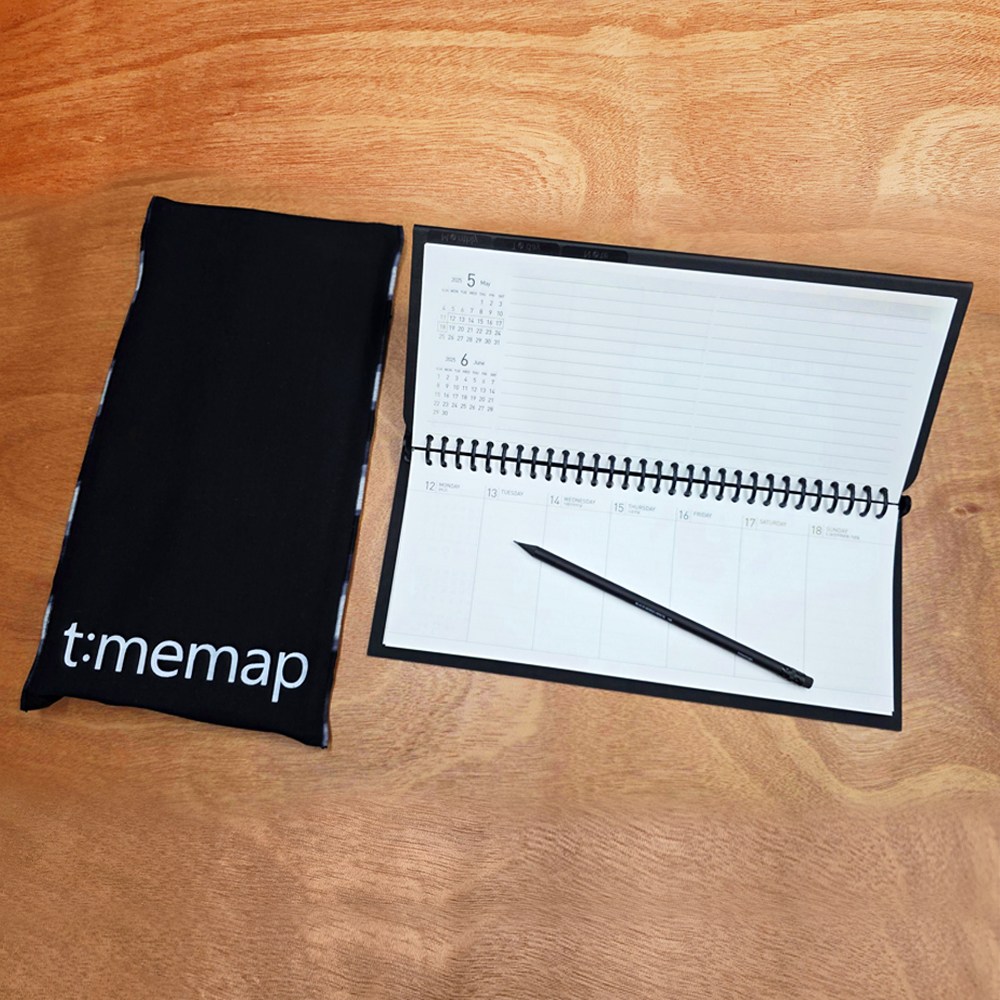 2026 타임맵 위클리플래너 스탠딩 주간 스케줄러, 타임맵 더스트백( 블랙,보관용), 1개 12,000원