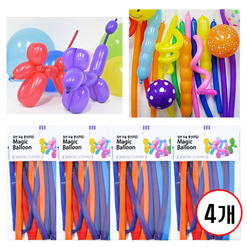일반요술풍선(8입), 4개, 랜덤 20,520원