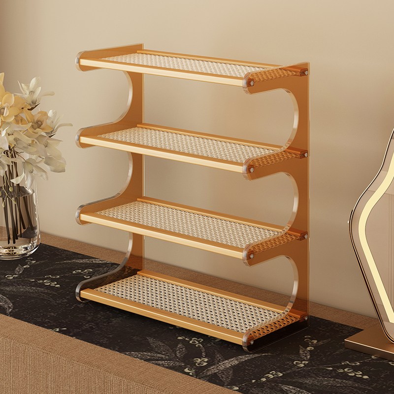 CUBBYCASE 데스크탑 수납 선반 배수 컵걸이 럭셔리 다층 정리대 사무실 책상 주방 식탁 수납 미니 정리 선반, 4단, 내추럴색 29,800원