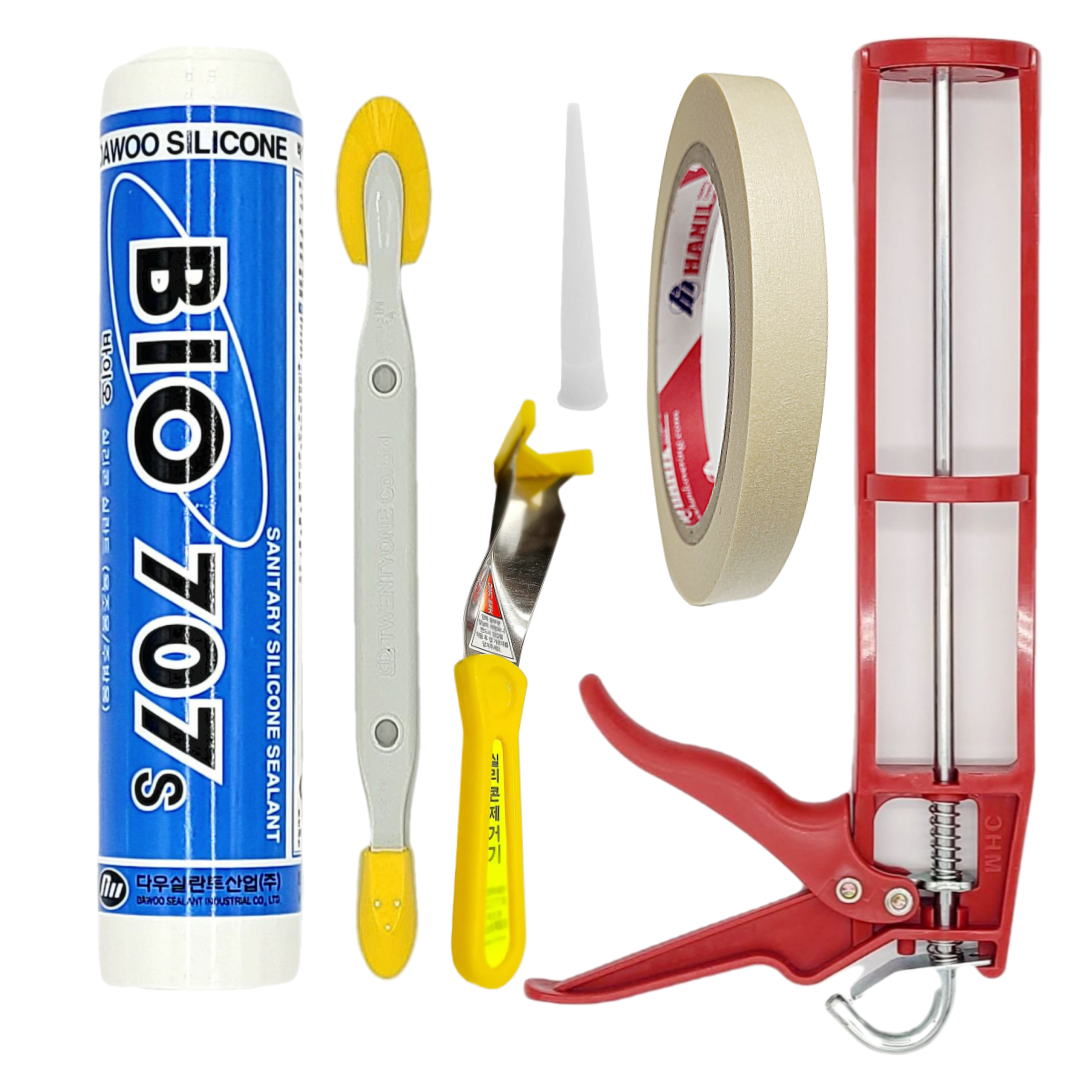 실리콘 보수 세트(건+양날헤라+테이프+노즐+제거기) // 실리콘 색상 선택 13,000원