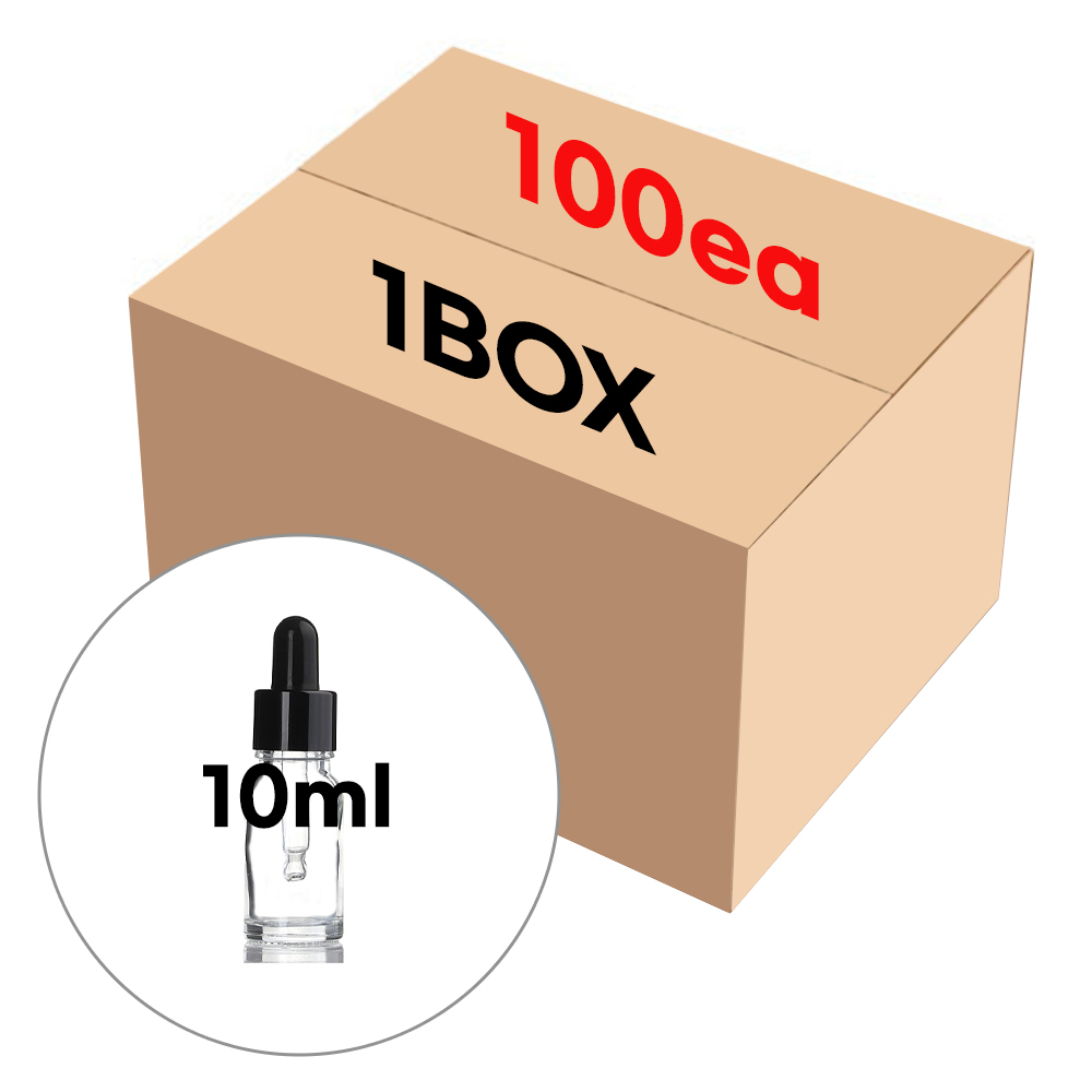 블랙 뚜껑 10ml 1BOX 100개 스포이드 투명 공병 향수용기, 100개 33,300원