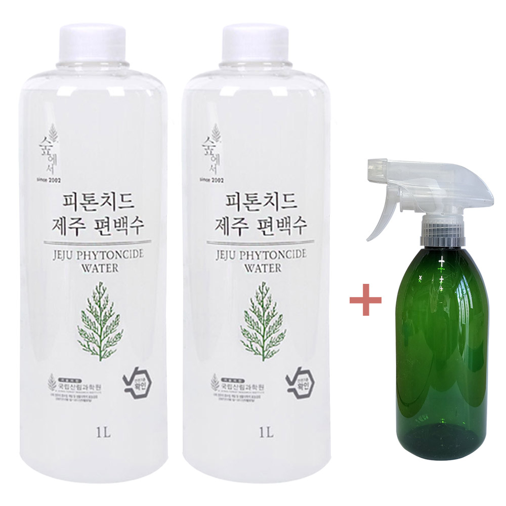 숲에서 피톤치드 제주 편백수 2리터 (1리터+1리터) 500ml 공병 증정 피톤치드, 2개, 500ml 24,200원