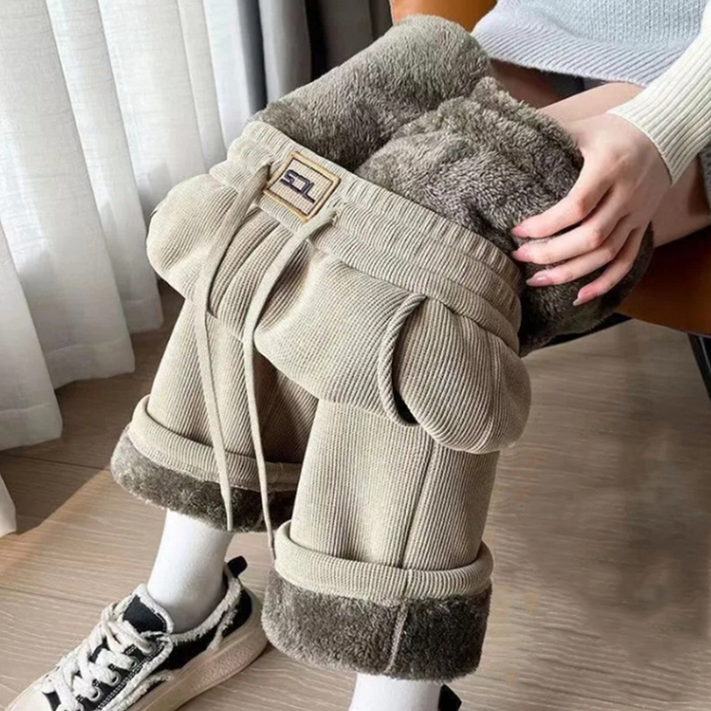 리치언니 여성용 겨울 기모 코듀로이 방한 방수 캐주얼 스트레이트 보온 팬츠 18,800원