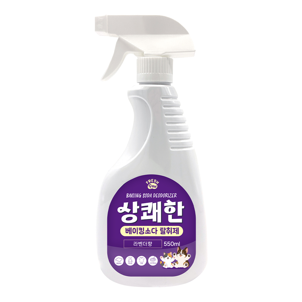 후레쉬포우 상쾌한 반려동물 탈취제 라벤더향 천연 베이킹소다 냄새 제거 스프레이, 1개, 550ml 3,900원