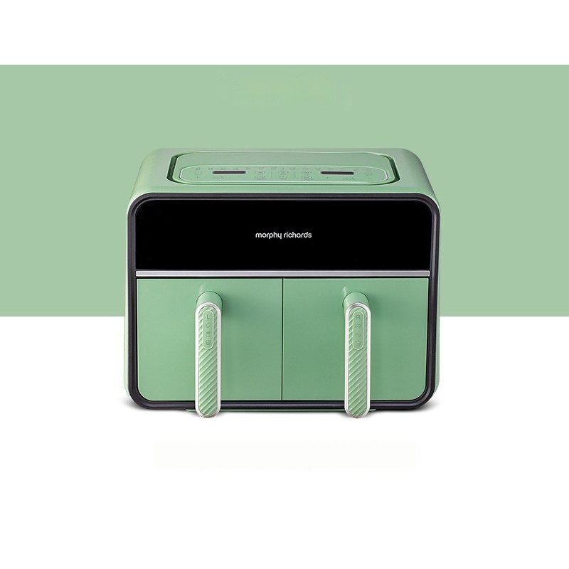 Morphy 가정용 더블존 에어프라이어 듀얼 바스켓 튀김기 4L+4L 과일건조기 금속소재 MR8100, 그린 199,800원