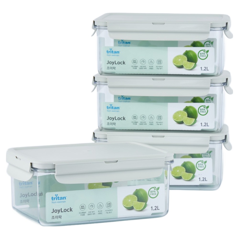 ecosense 조이락 트라이탄 밀폐용기 직사각, 4개, 1.2L 25,780원