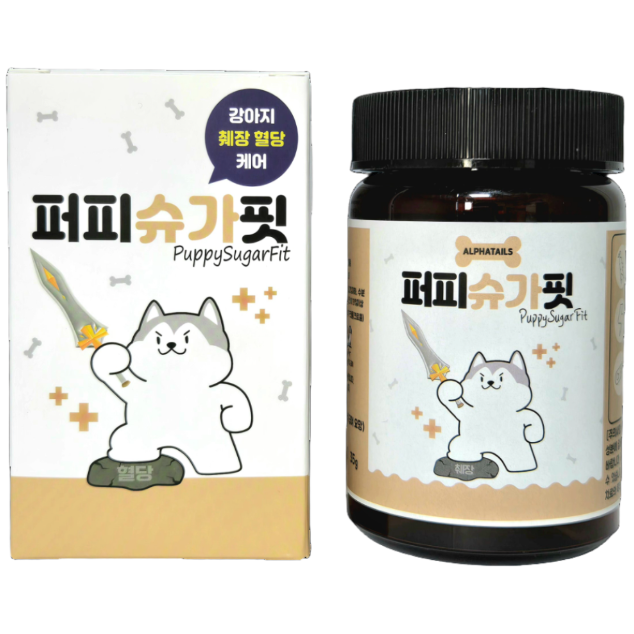 강아지 췌장 당뇨 영양제 간식 사료 퍼피슈가핏 알파테일즈 ALPHATAILS, 1개, 당뇨관리, 40정 34,400원