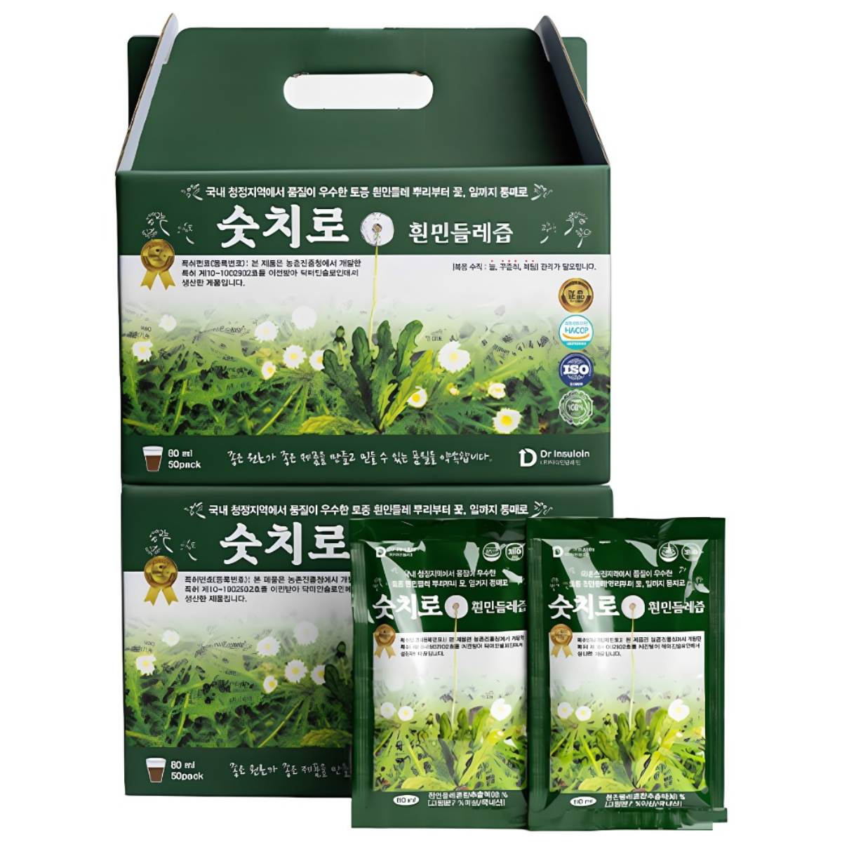 숫치로 흰민들레즙 국내최대 고함량 7%~ 80ml 50포/80ml 100포(실속형) 뿌리까지통째로 특허기술추출 위건강&간건강 1일1포해결 HACCP인증, 80ml, 50개 105,840원