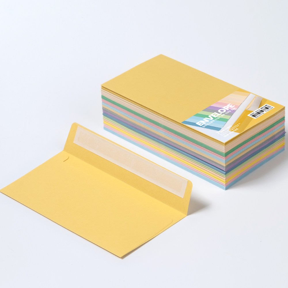 star starred 접착식 도톰한(130g) 15컬러 봉투 가로형, 75매 11,000원