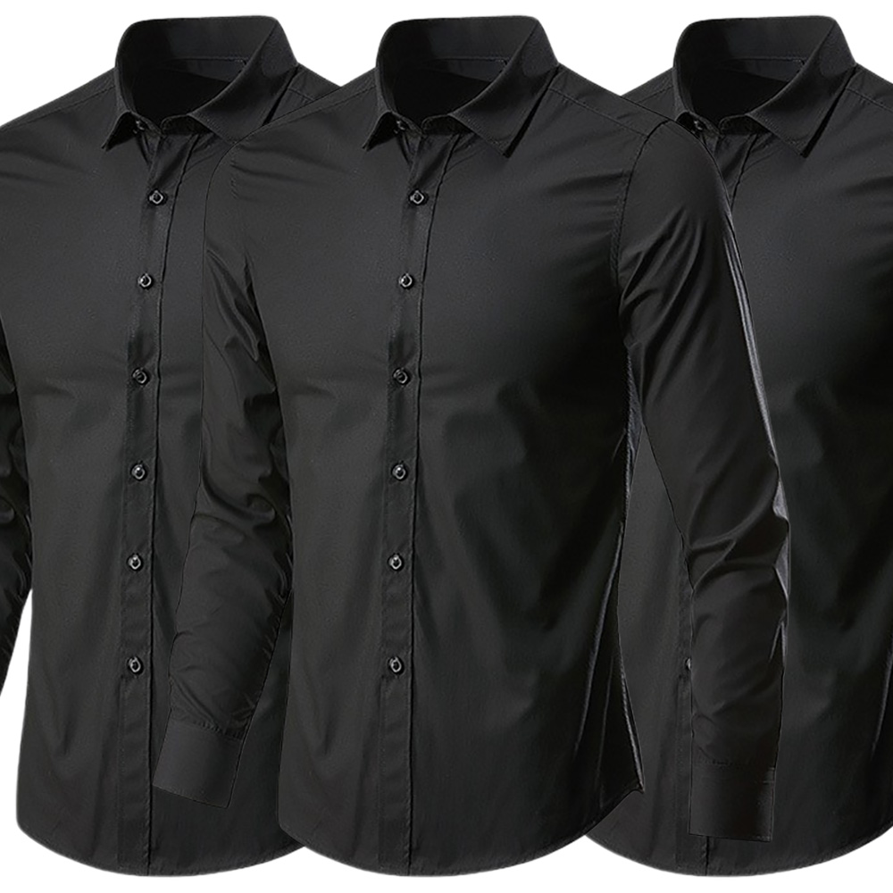 [1+1+1] 로로비 사계절 슬림핏 남자 긴팔 남방 셔츠 춘추 구김방지 오피스룩 32,780원