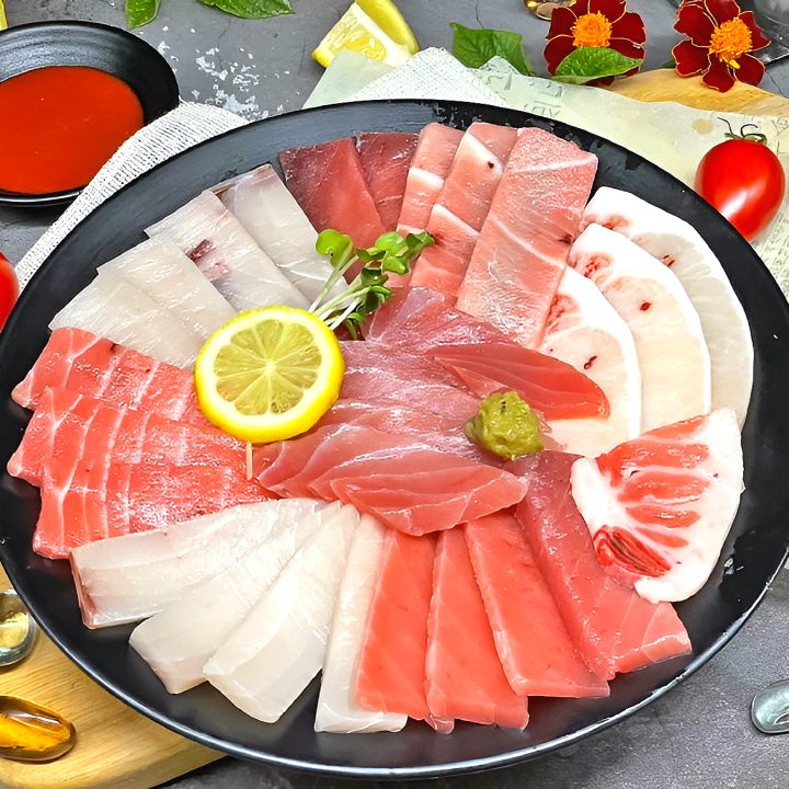 [참치 오마카세 한판] 참다랑어+눈다랑어+황다랑어+황새치+배꼽살 600g+ up / 집에서 즐기는 홈파티 55,900원