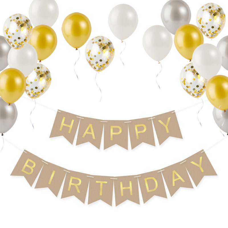 파티팡 은박도트골드 풍선 + 생일파티가랜드 세트 3,960원