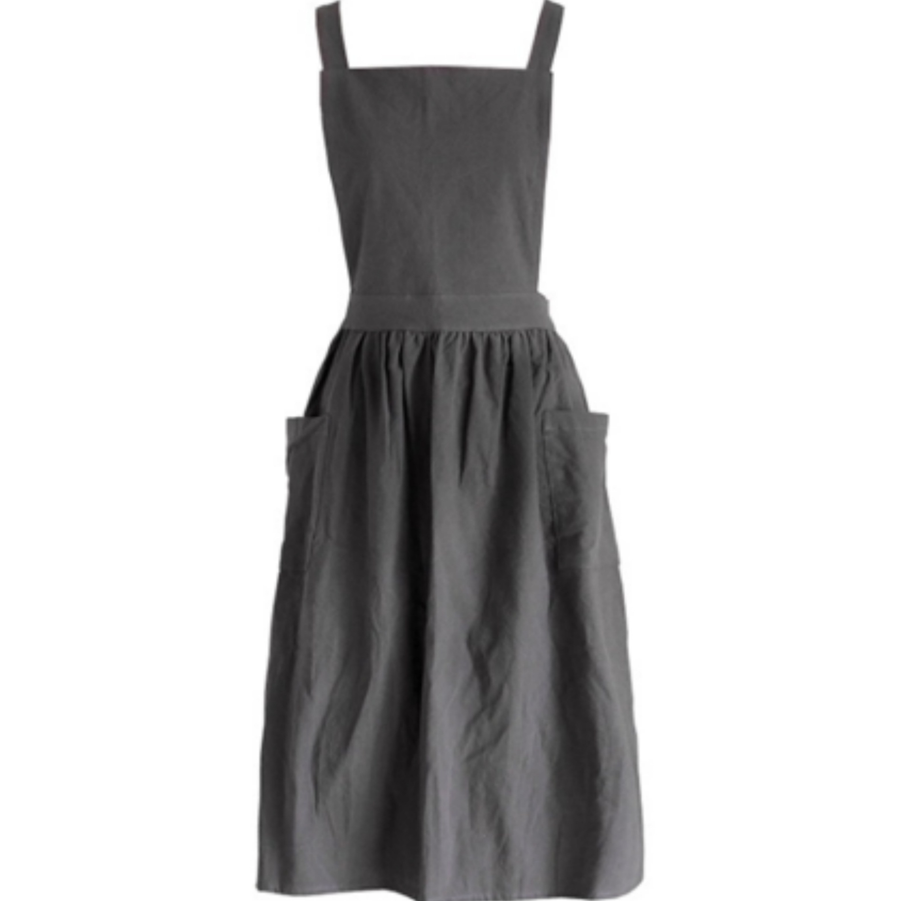 린넨명가 주방 예쁜 여성 원피스 면 린넨 앞치마, 딥 그레이, 1개 25,800원