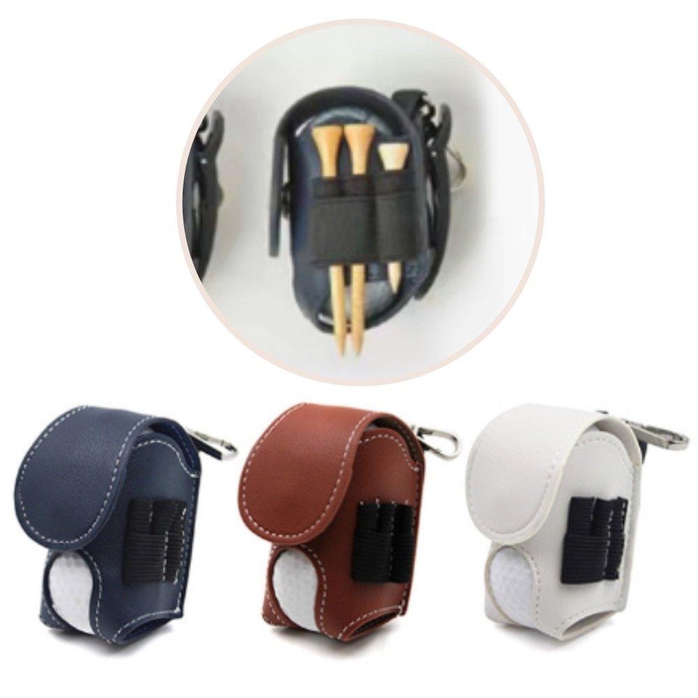 필드 라운딩용 골프 볼주머니 가죽형 골프공 파우치 케이스 15,640원