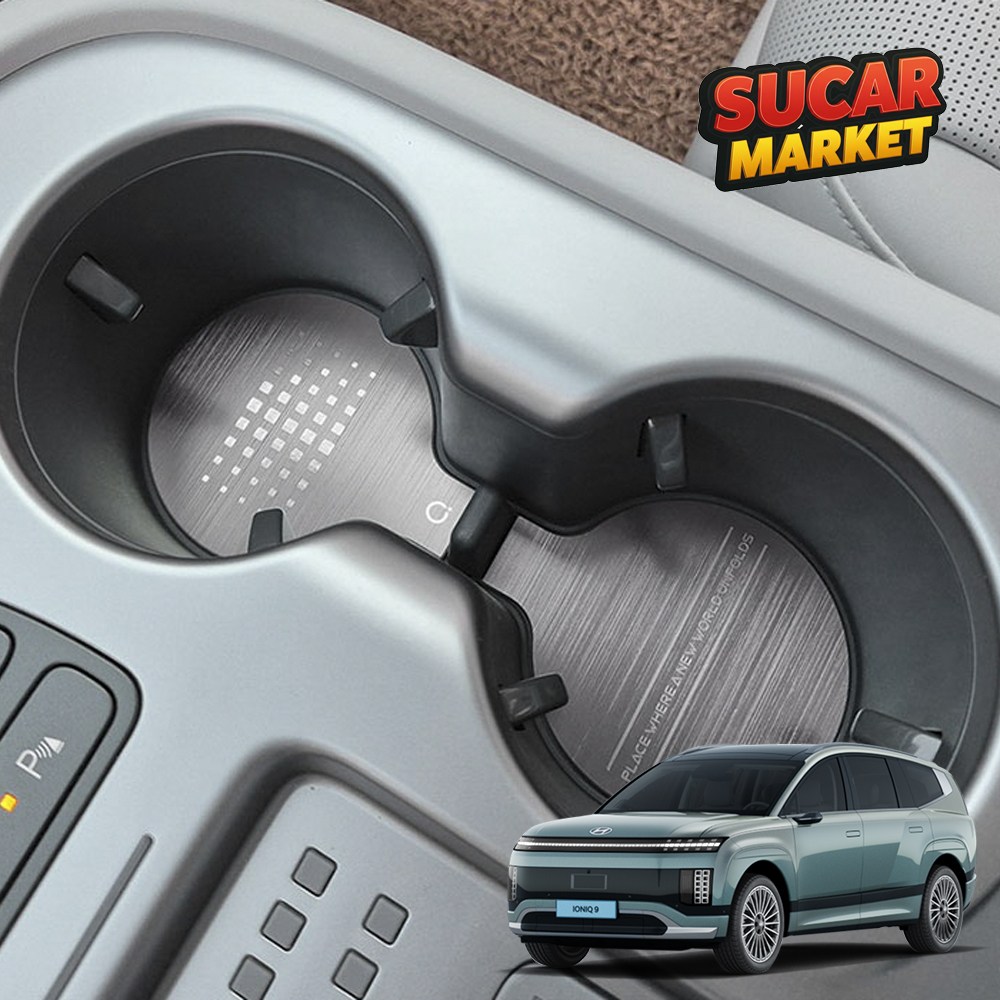 더블유엠카 현대 아이오닉9 3D메탈 인테리어 몰딩 컵홀더 리어스텝 세트 104,900원