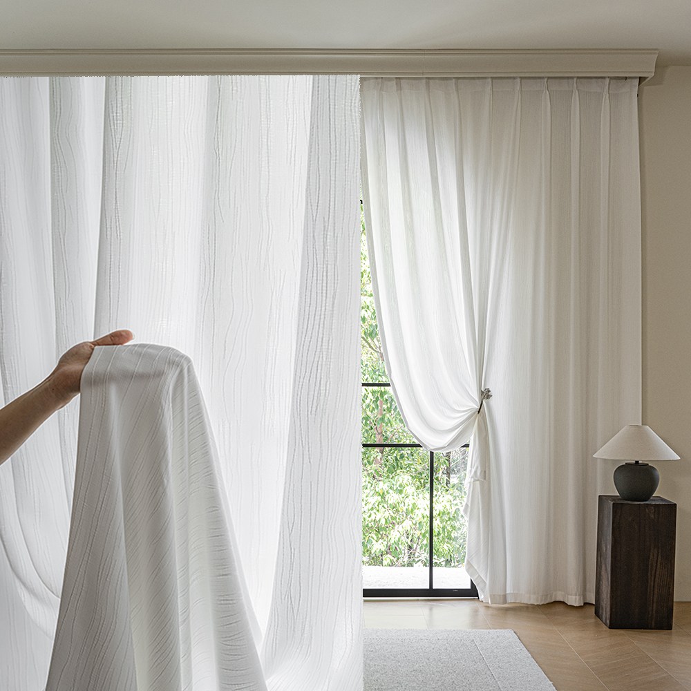 스트라이프 단열 비침없는 두꺼운 쉬폰 차광 커튼 21,500원