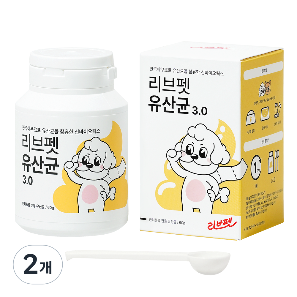리브펫 유산균 3.0 강아지 고양이 분말형 60g * 2통 51,500원