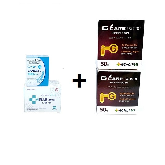 <지케어 / G care> GC녹십자MS 지케어 혈당시험지 혈당측정검사지 100매+채혈침100개+알콜솜100매 SW 27,970원