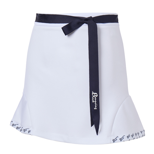 [바운싱백] 리본 플레어 골프스커트-화이트 69,000원