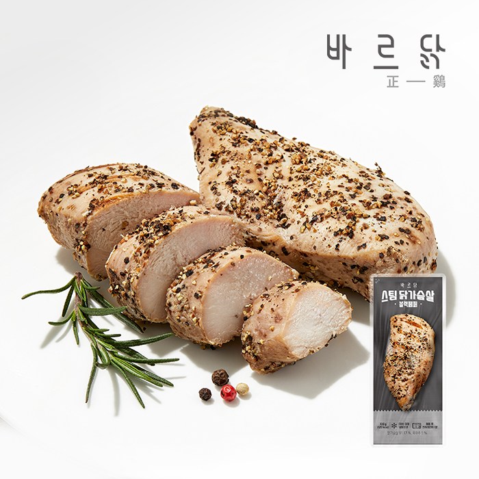 바르닭 스팀 닭가슴살 블랙페퍼, 28개, 100g 66,100원