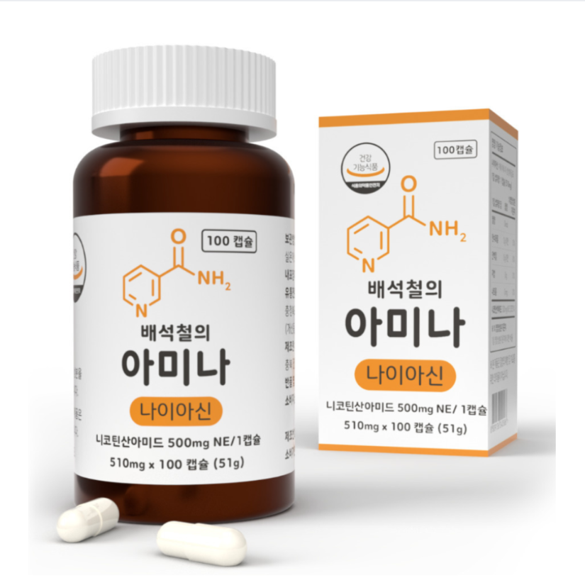 배석철의 아미나 고용량 비타민B3 미국산 나이아신아마이드 500mg 48,970원