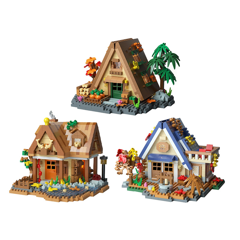 심아트 미니나노블럭 아일랜드오두막 시리즈 3종 세트 A, 1세트, 혼합색상 30,000원