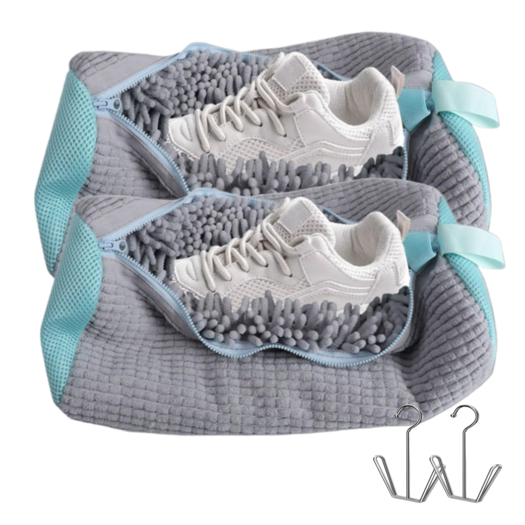 트리진픽 대형 운동화세탁망2개+신발건조걸이2개 ,겨울필수 위생탈수 건조시간단축 냄새차단 신발빨래망 그레이, 1개, AJ 2000 그레이세트 20,000원