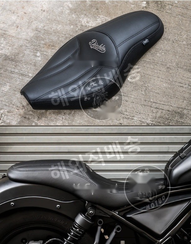 OD 혼다 레블300 레블500 튜닝 에어 디플렉터 엔진 가드 탱크커버 시트 텐덤 동승 시트 핸들바, 일체형 시트 모델 A, 레블300 202,000원