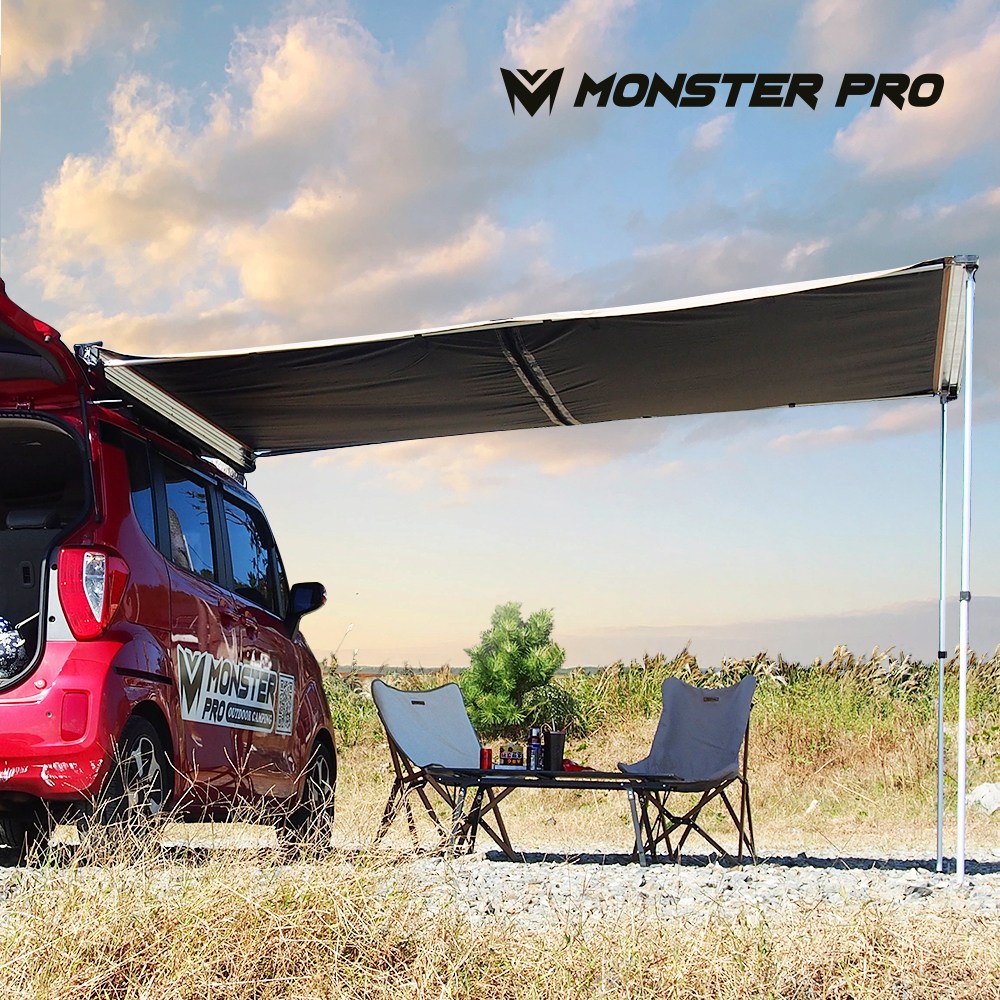 몬스터프로 차량용어닝 사이드어닝 차박 승용차 SUV 캠핑 그늘막 블랙코팅 타프 어닝 2M 330,000원