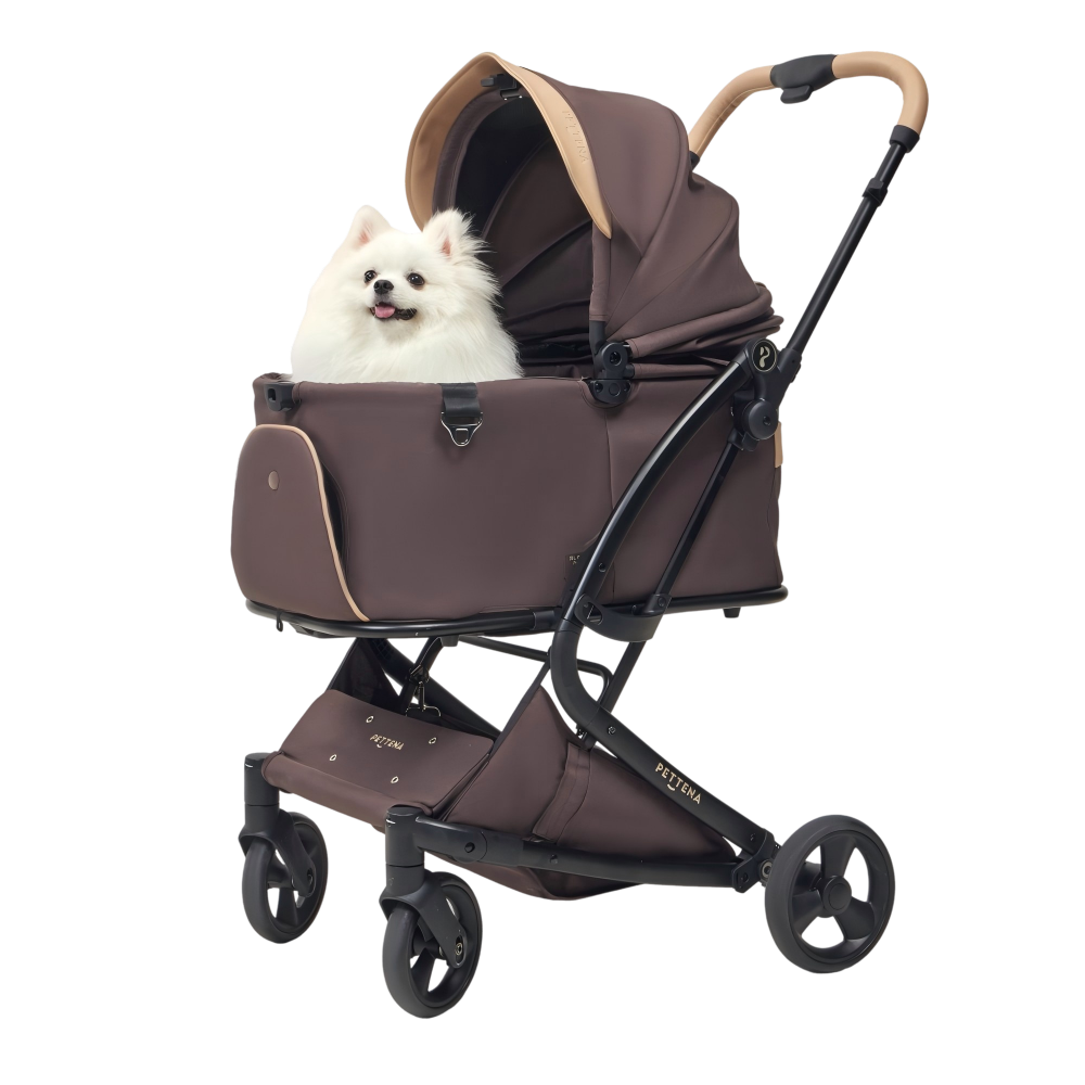 PETTENA MILOU 프리미엄 강아지 유모차 원터치 폴딩 분리형 밀루, 1개, 모카 399,990원