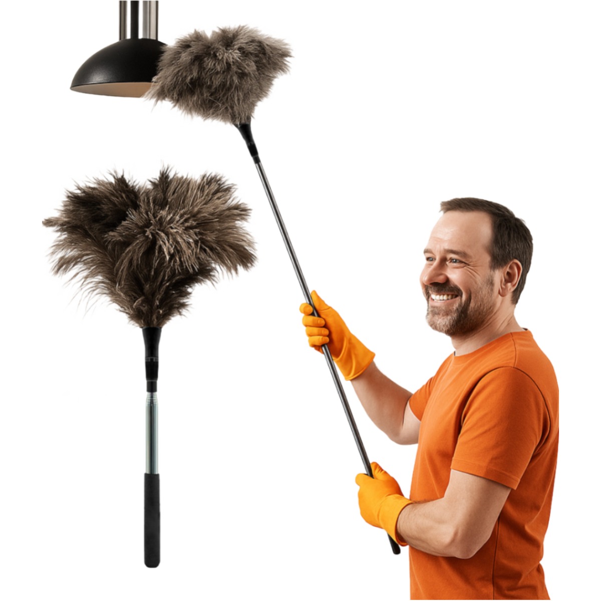 DANGZ 길이조절 100cm 타조깃털먼지털이 가정용 차량용 먼지털이개 17,800원