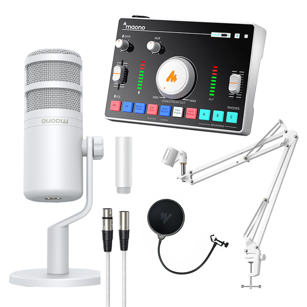 마오노 원스톱 스트리밍 오디오 믹서 마이크 스탠드 팝필터, AMC2 NEO, PD100, 화이트 189,000원