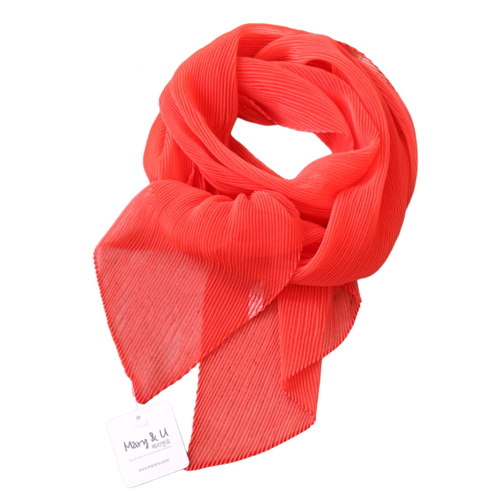 메리앤유 실키 플리츠 쁘띠 미니 주름 스카프 10,800원