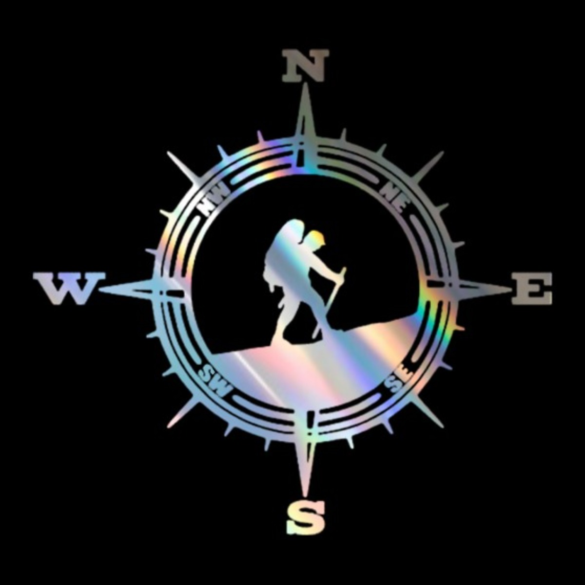 자동차포인트 0307 나침반등산 튜닝스티커, 화이트, 1개, 현재가 4,900원