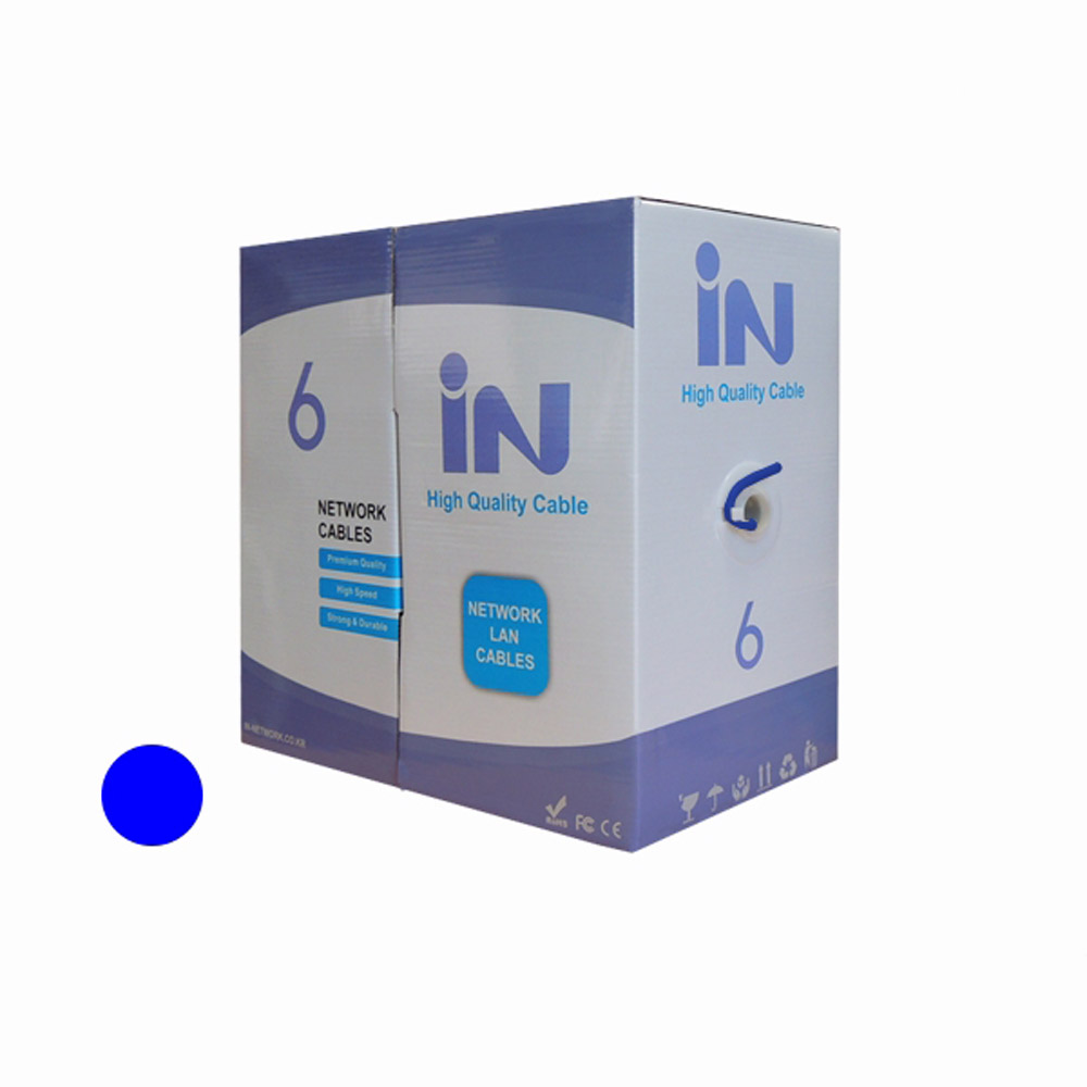블루 랜선 UTP CAT6 300M 제작 랜케이블 박스 롤 네트워크 공사 단선 기가비트 패치코드 통신공사 인터넷선 59,600원