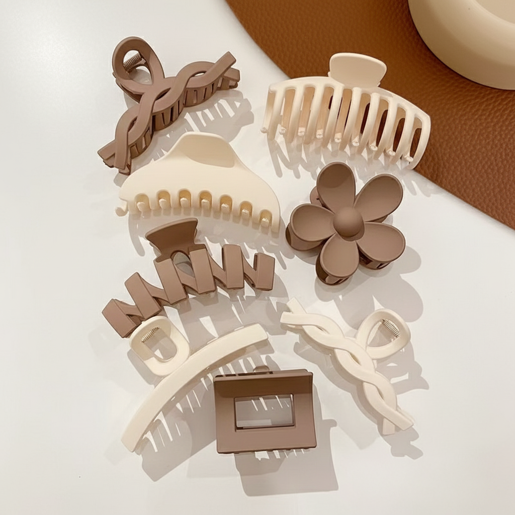 일상스토리 데일리 무광 집게핀 머리핀 8종세트 7,000원