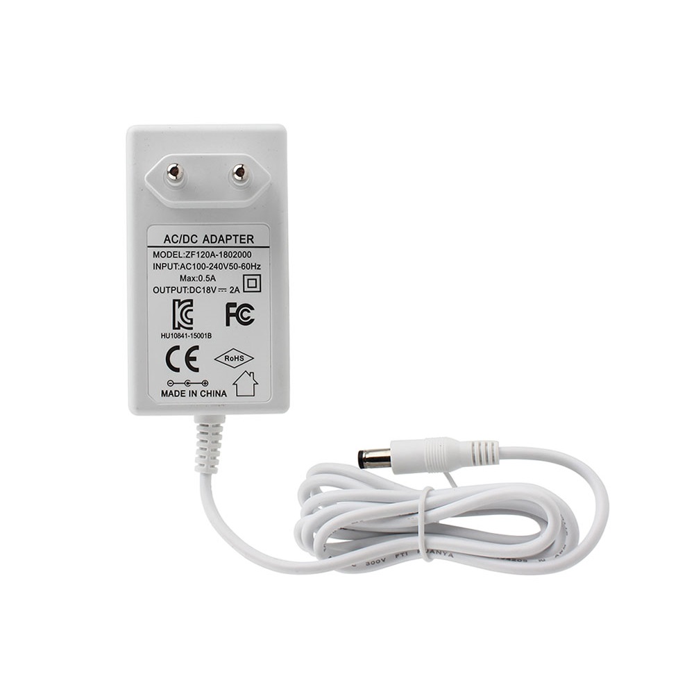 DC어댑터 직류전원장치 5.5mm 모니터 CCTV 아답터, 1개, 18V 2A(일체형 화이트) 18,900원