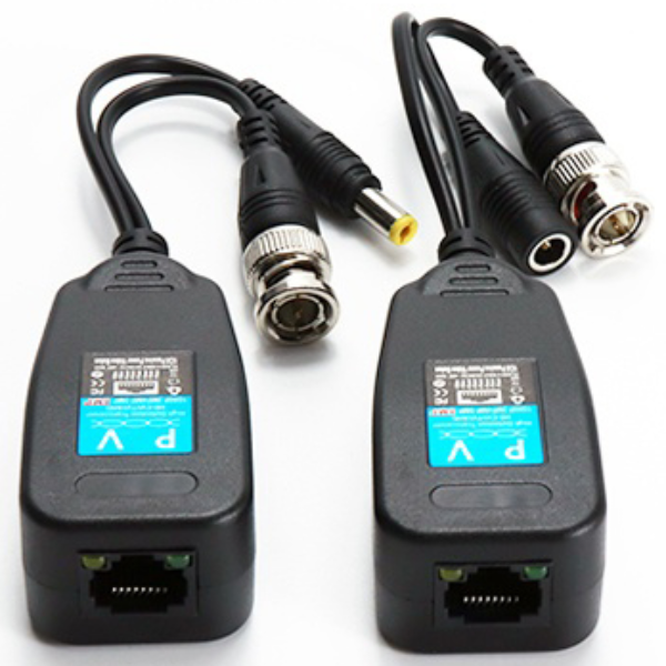 ATTN UTP PV Balun 랜케이블 아날로그 신호 변환 전원중첩 발룬 200만 400만 500만 800만 지원 CCTV 카메라 녹화기 리피터 연장잭 무전원 커넥터 스플리터, 1개 13,860원