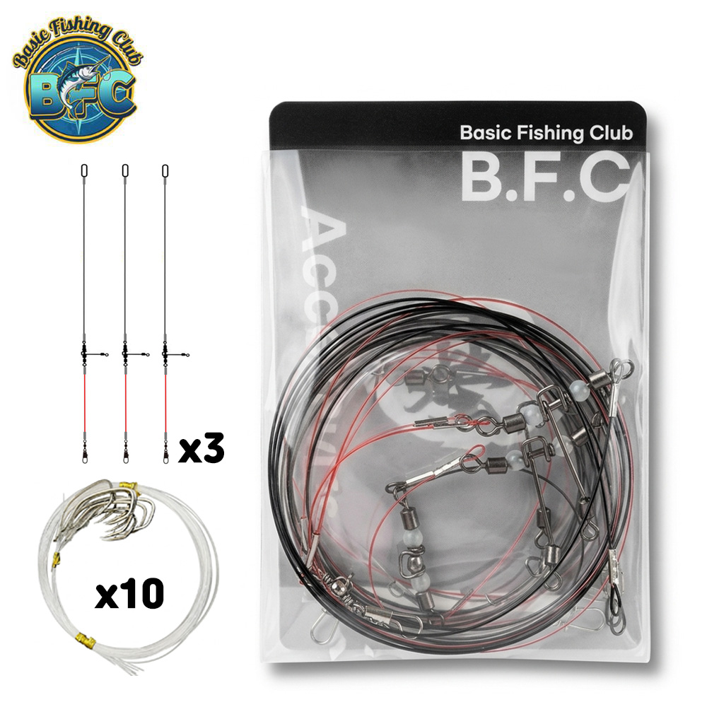 비에프씨 수제 외수질 채비 꼬임방지 기둥줄 3개 바늘 10개 세트 10,900원