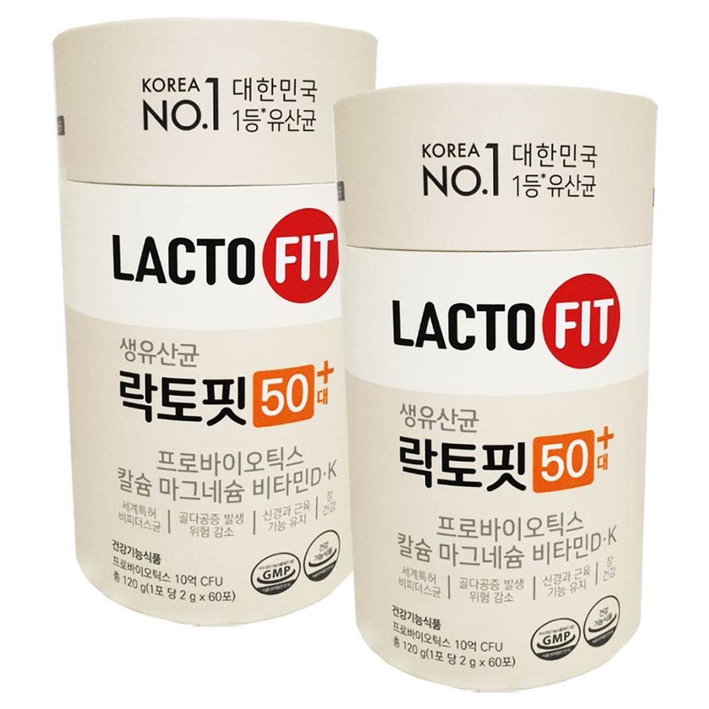 종근당 락토핏 50대 2g 60포 x 2통 생유산균 2개월분 41,400원