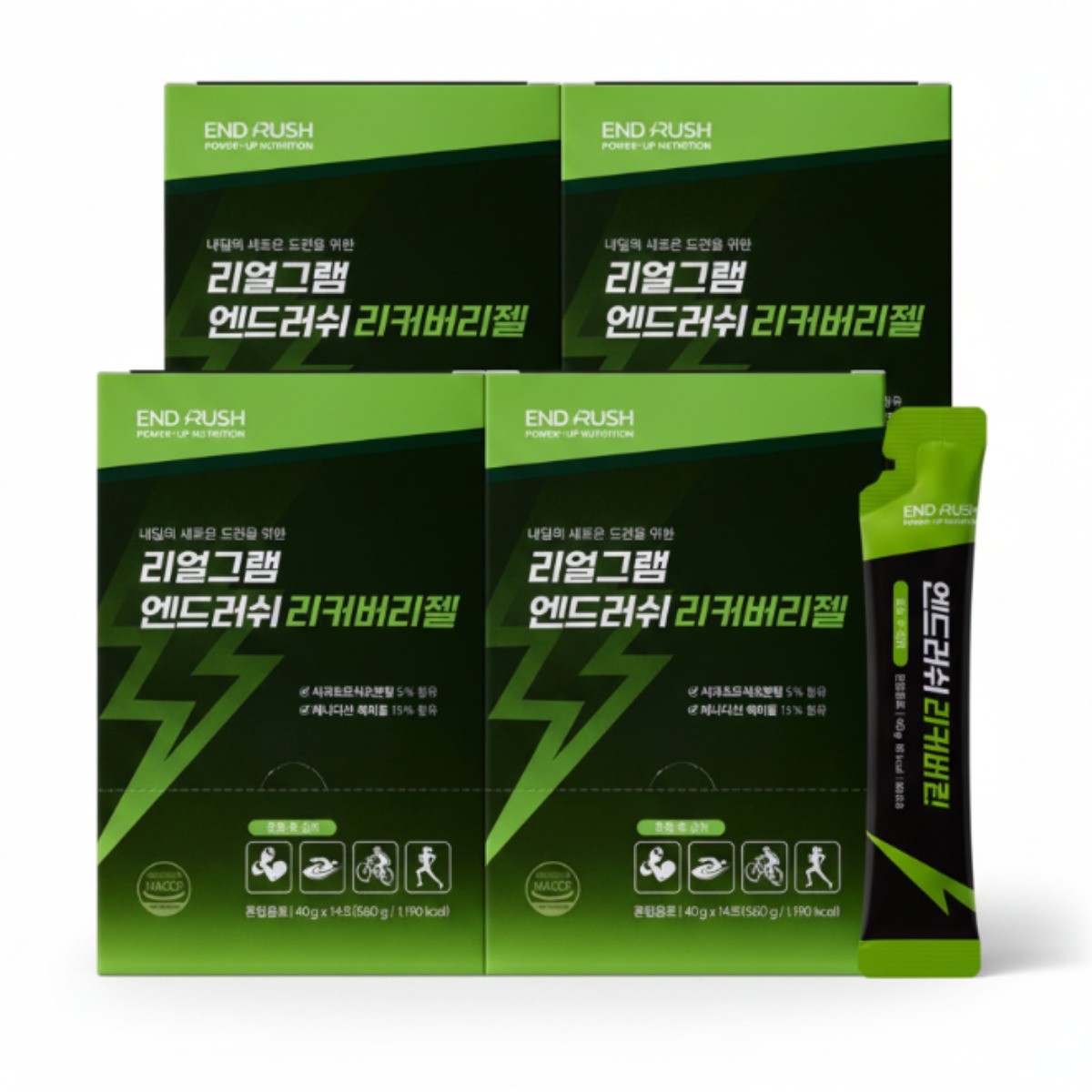 엔드러쉬 퀵 리커버리 운동 후 마시는 회복젤, 4박스, 14회분 59,800원