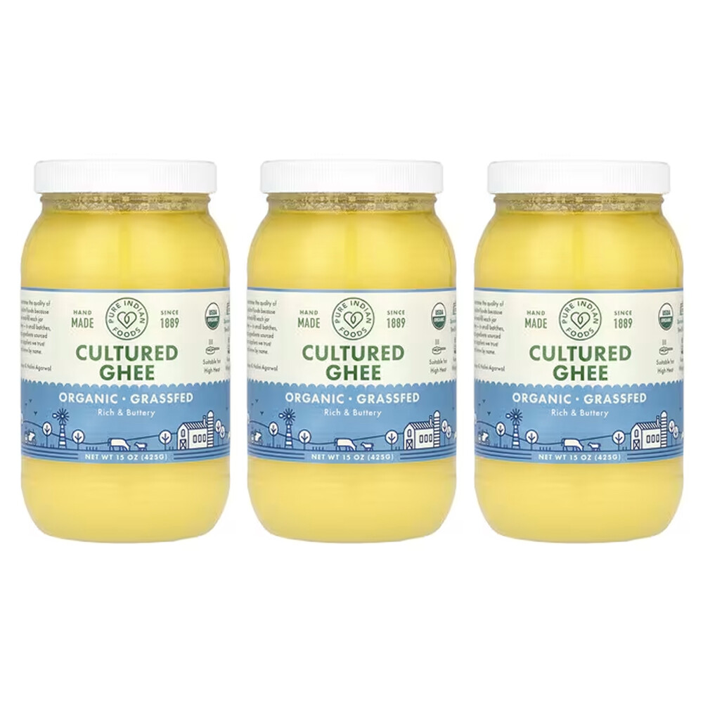 퓨어인디안푸드 3개X 발효 기(Cultured Ghee) 방목 &  15 oz (425 g) 120,000원