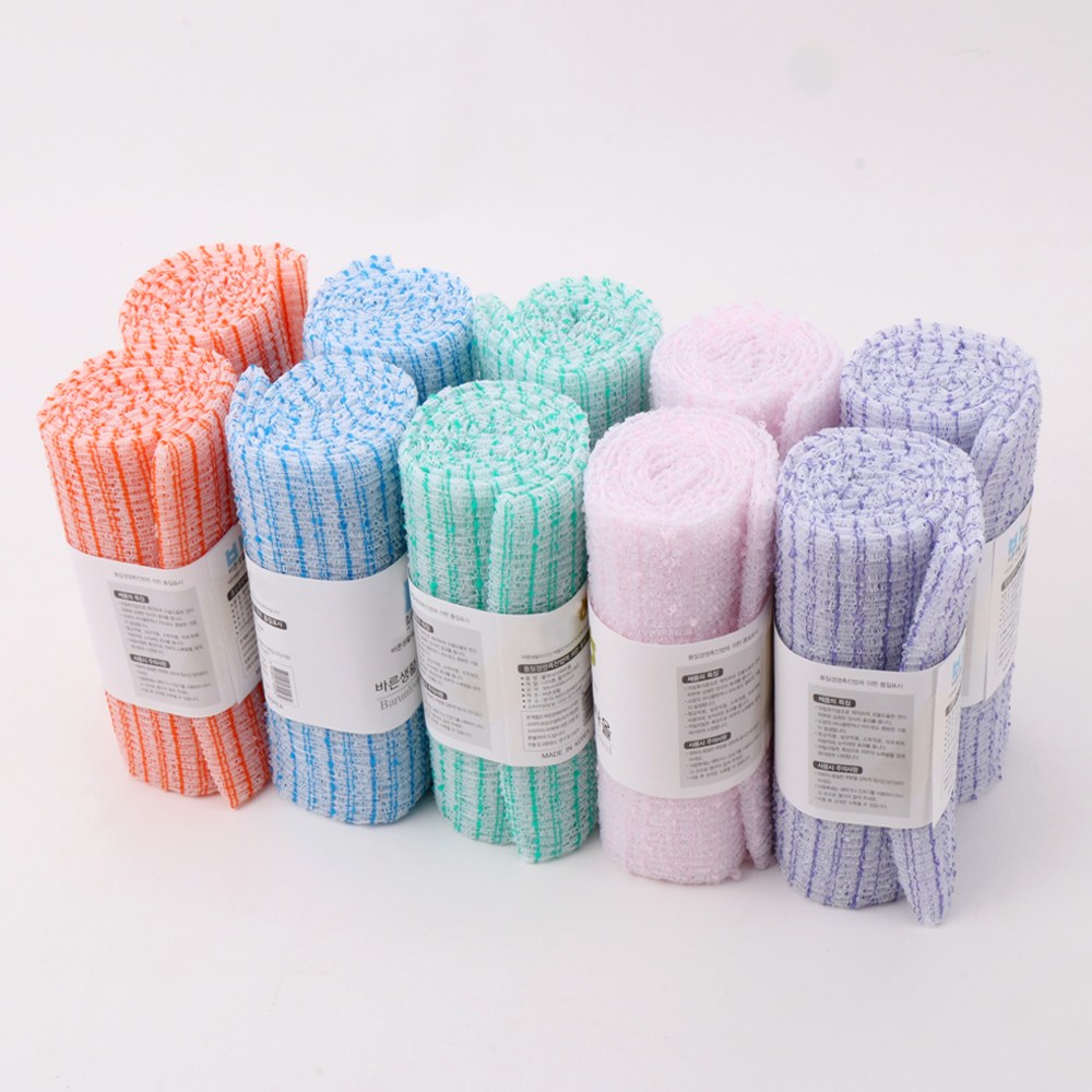 국산 에브리 줄무늬 샤워타올, 1세트, 혼합색상, 5개입 10,900원