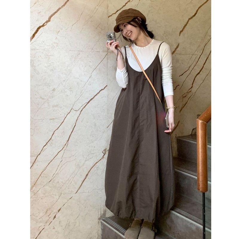 메인워크 여성 빅사이즈 멜빵 원피스 봄가을 빈티지 데일리 루즈핏 패션 기질 슬림핏 임부복 멜빵 스커트 26,690원