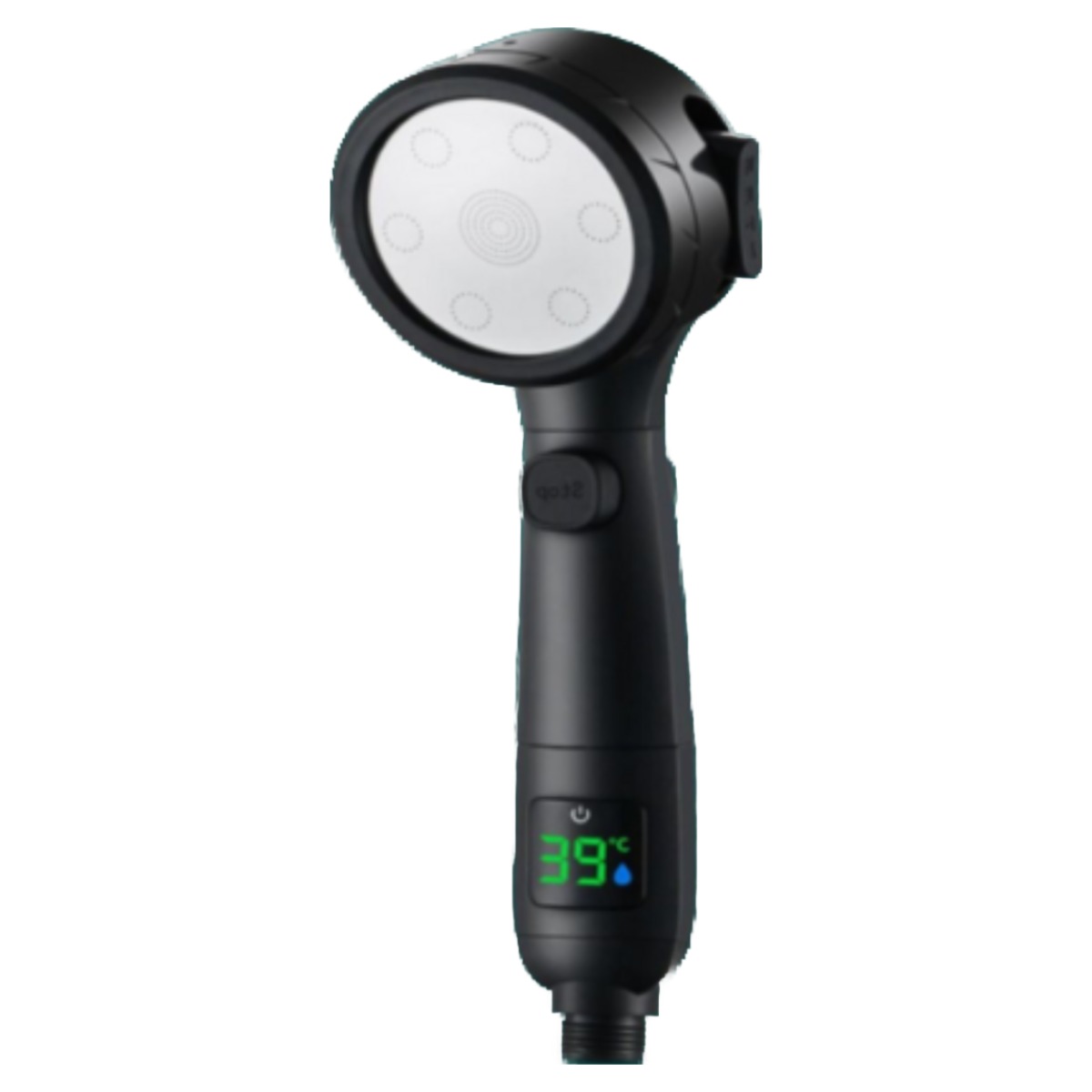 퓨어퍼스트 LCD 샤워기 수압상승 온도계 샤워헤드 필터, 매트블랙 17,900원