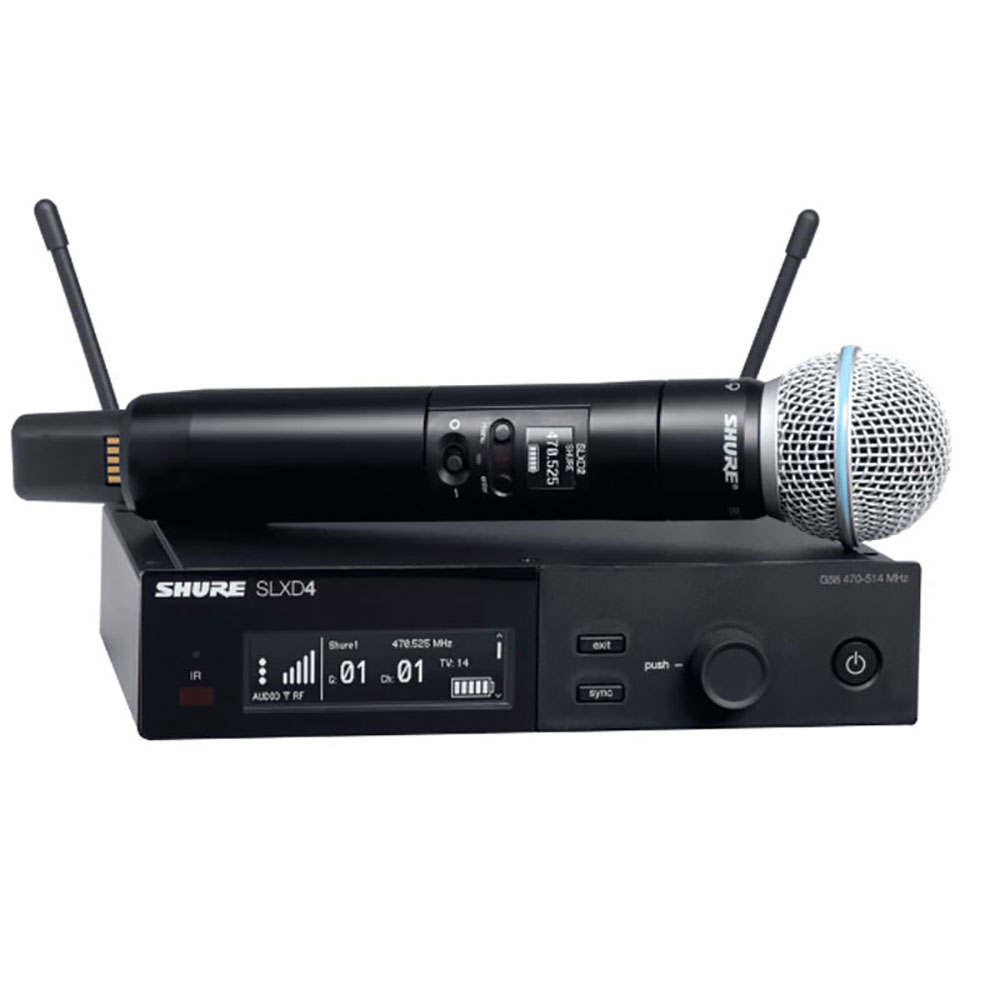 미성악기 SHURE 슈어 SLXD24K / BETA 58A 핸드 헬드 무선마이크 시스템 1,080,000원