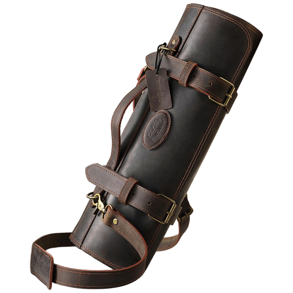 신주오 말가죽 쉐프 칼가방 칼 보관함 출장 가방 캠핑 셰프 최고급 가죽 휴대용 케이스, 1개, 최고급 말가죽 340,000원