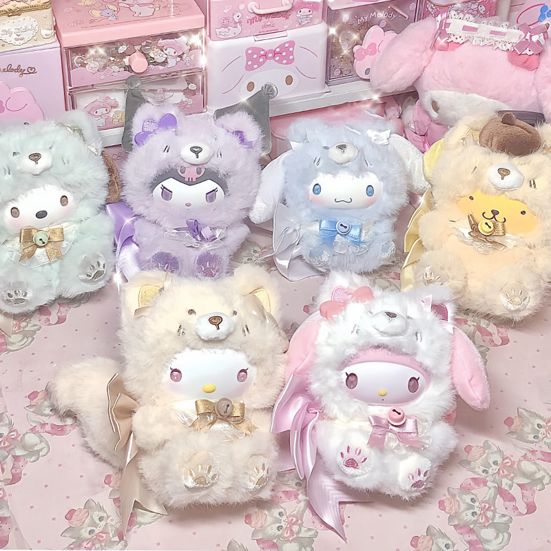 산리오 인형 키링 봉제인형 키체인 아일랜드폭스 6종 미니소, 폼폼푸린 확정 모델 37,700원